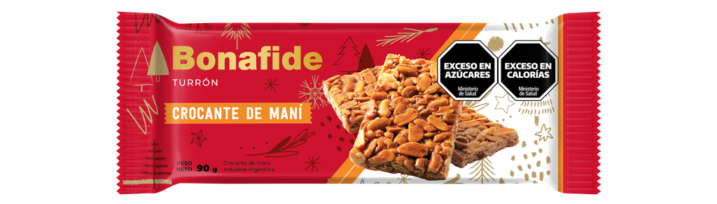 Turrón Crocante de Maní Bonafide x90g (x40)