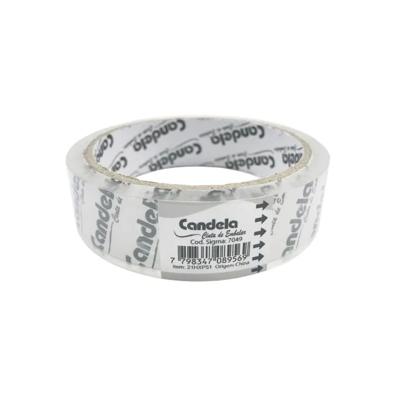 Cinta de Embalar Candela Transparente 2,4cm x41m (6x12)