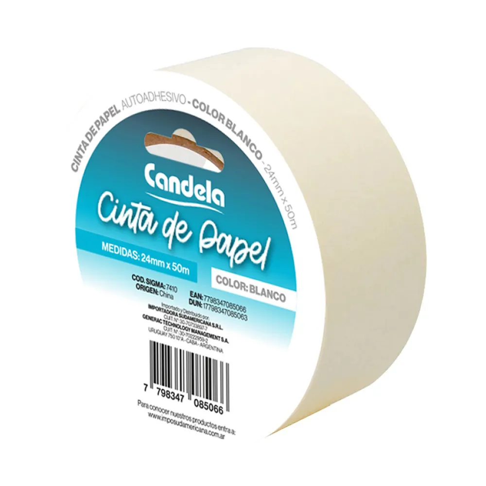 Cinta de Papel Candela 24mm x 50m (6x6)