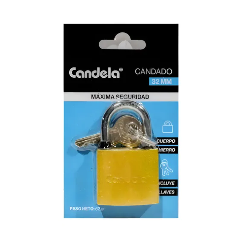 Candado de Hierro Candela 32mm (20x12)