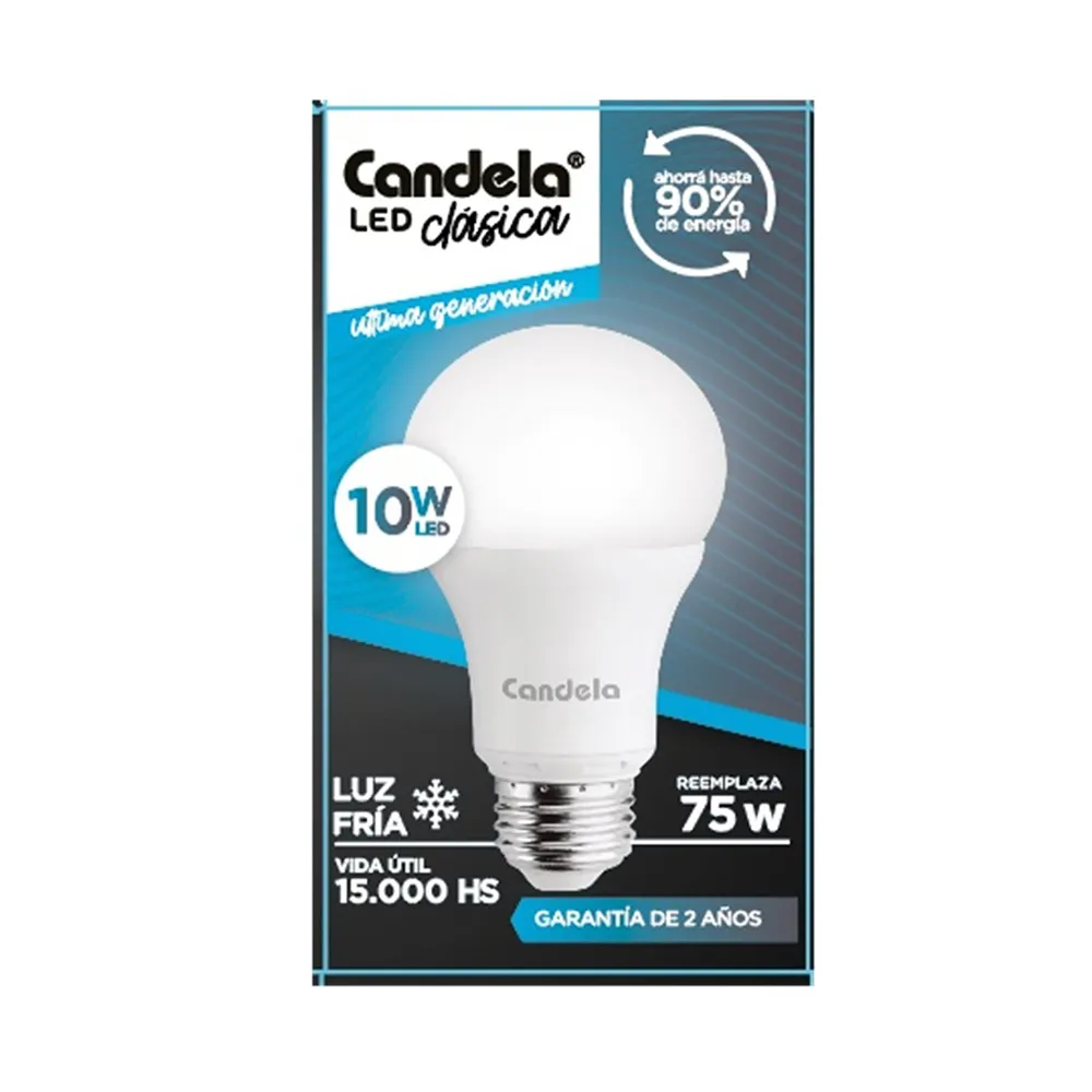 Lampara Led Candela 10W Fría (x50)