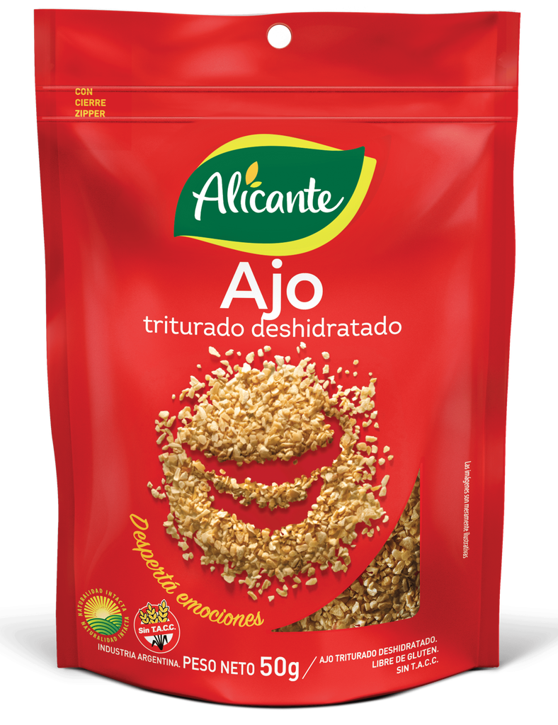Ajo Triturado Deshidratado Alicante sin Tacc x50g (x12)
