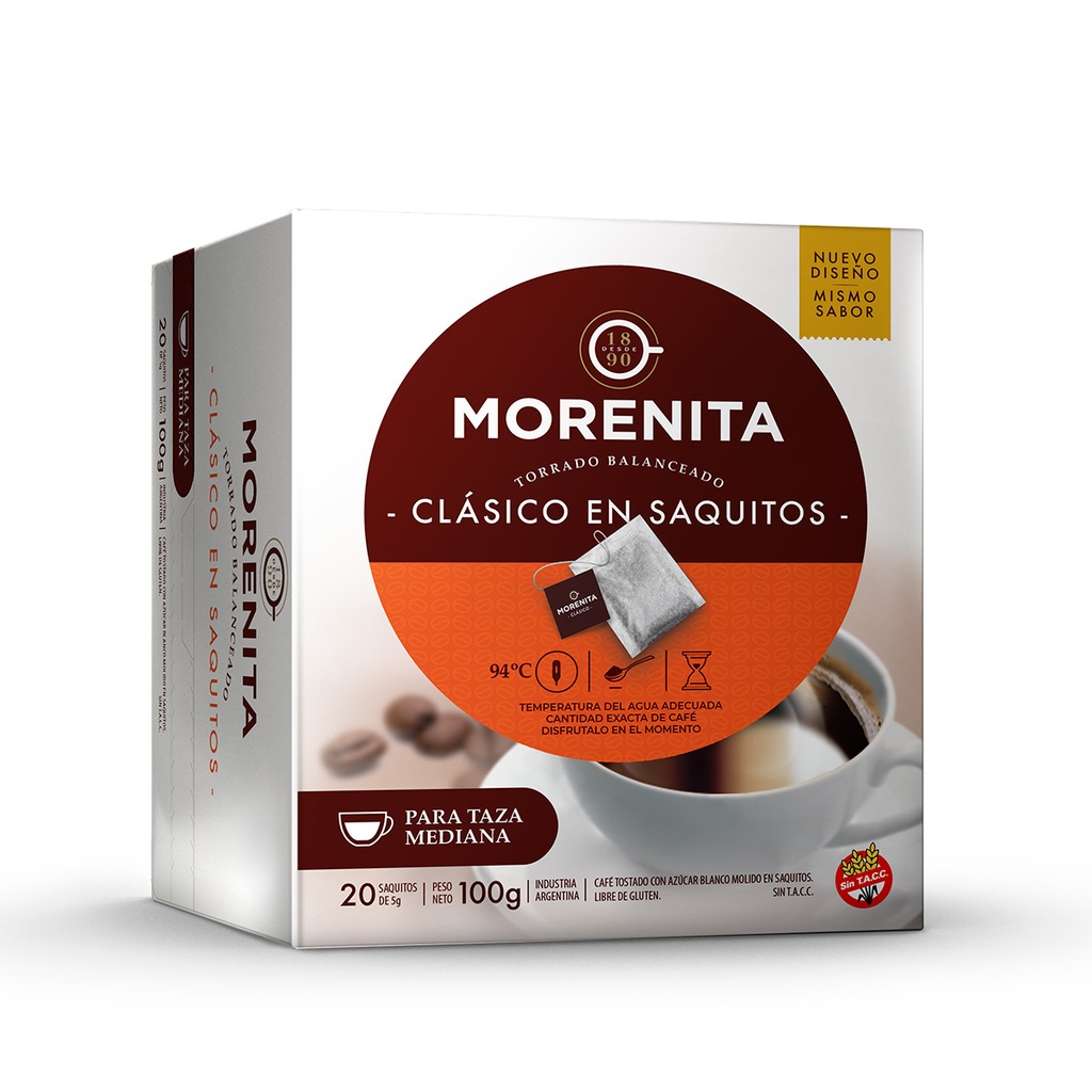 Café Morenita En Saquitos Intenso 20x5g (x15)