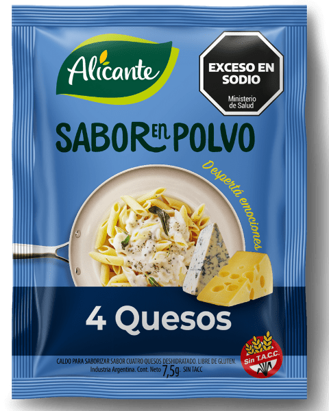 Sabor en Polvo Alicante 4 Quesos sin Tacc 12x7,5g (x10)