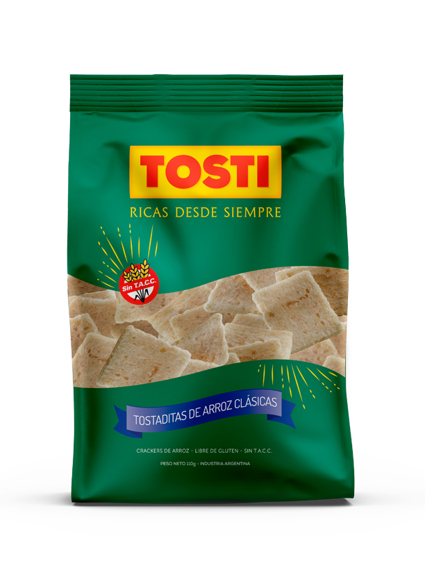 Crackers de Arroz Clásicas Tosti x110g (x12)