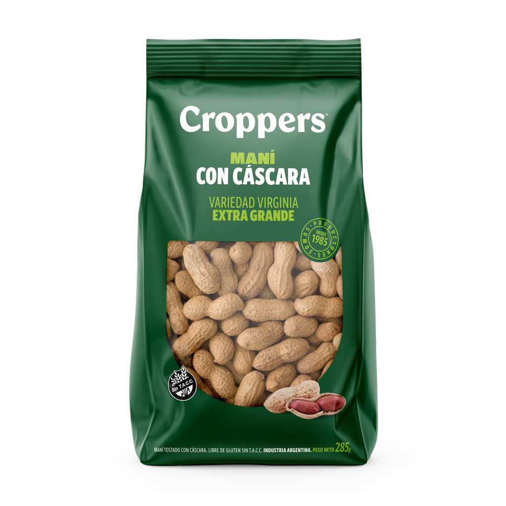 Maní Tostado con Cáscara Croppers x285g (x12)