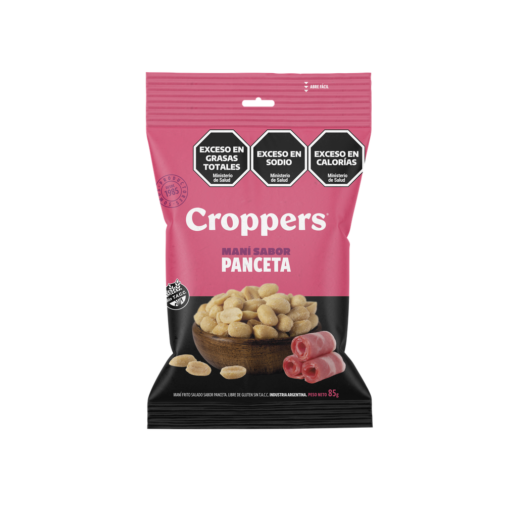 Maní Saborizado Con Panceta Croppers x85g (x40)