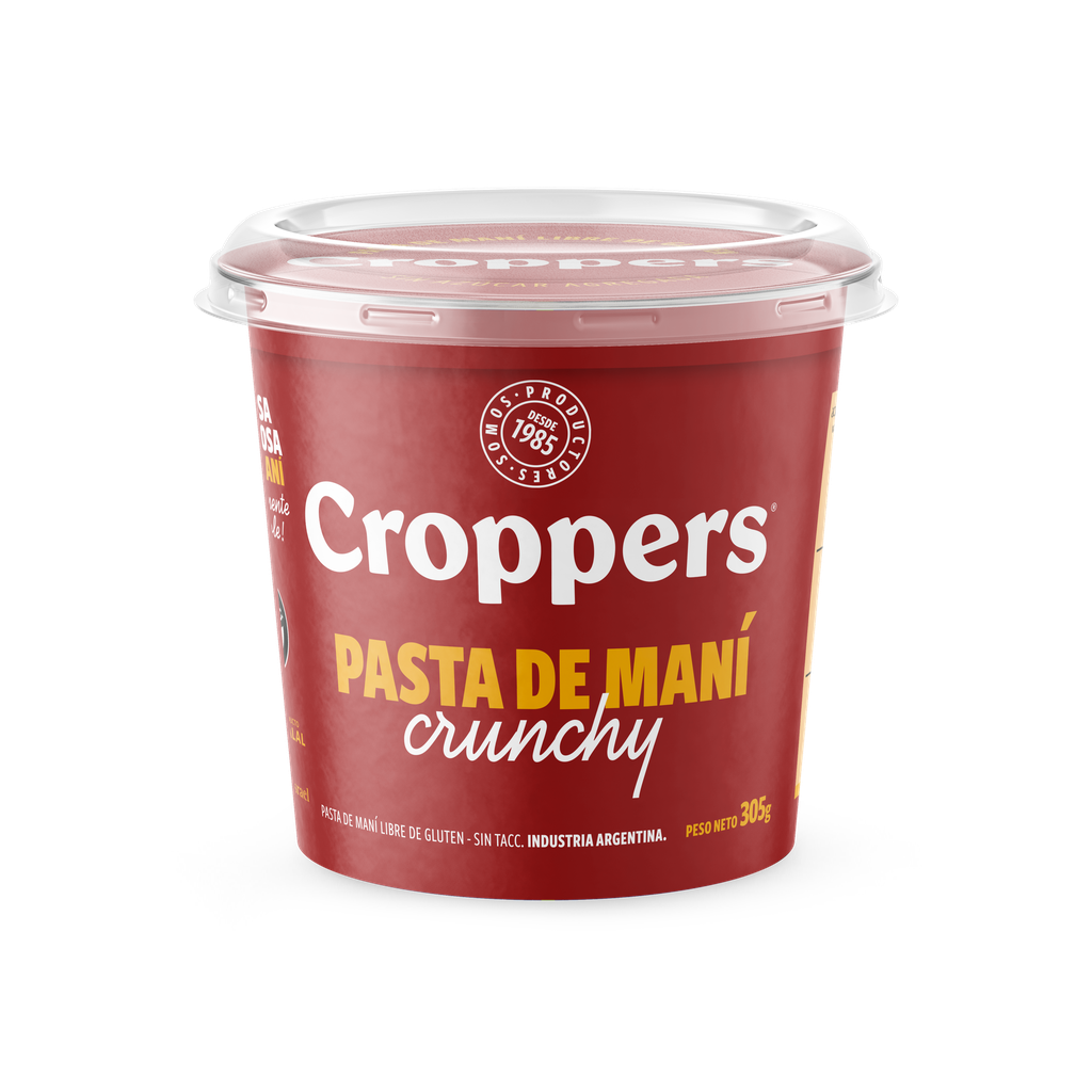 Pasta de Maní Crunchy Croppers x305g (x12)