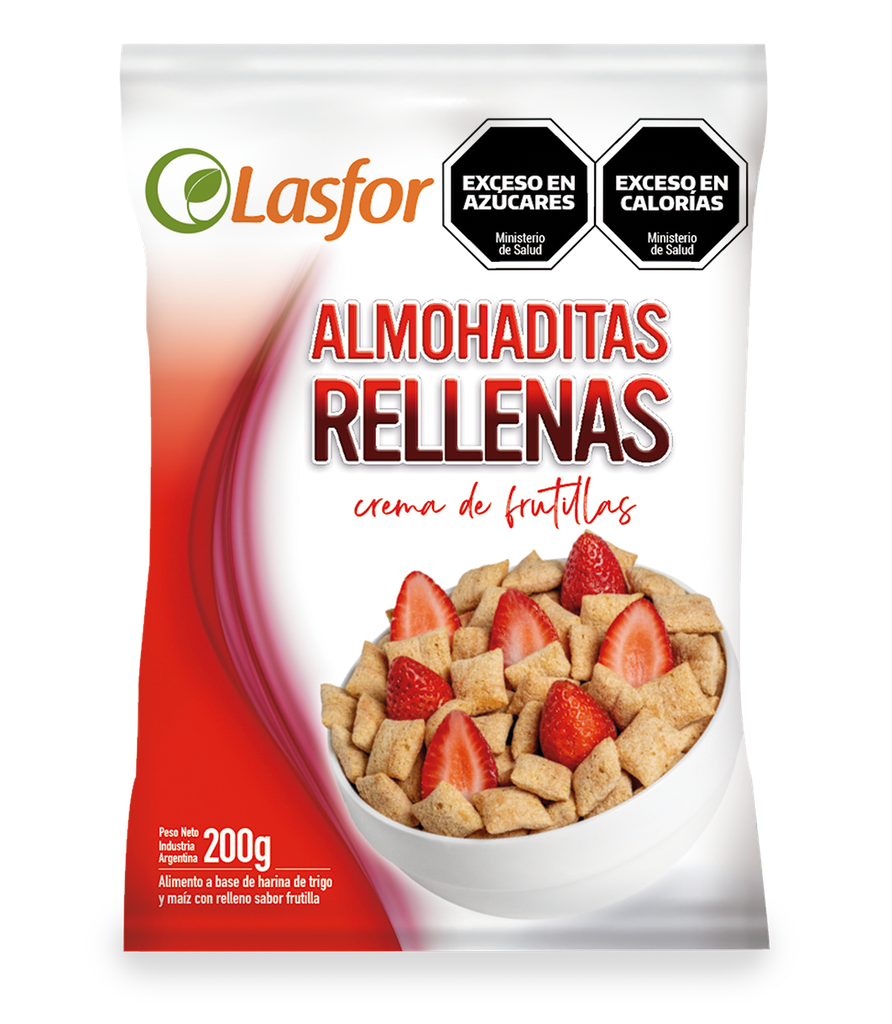 Almohaditas Lasfor Rellenas de Frutilla x200g (x18)