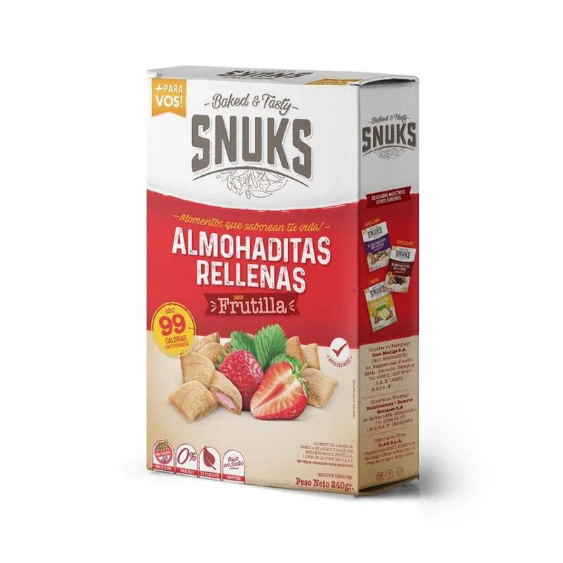 Almohaditas Snuks Rellenas de Frutilla x240g (x12)