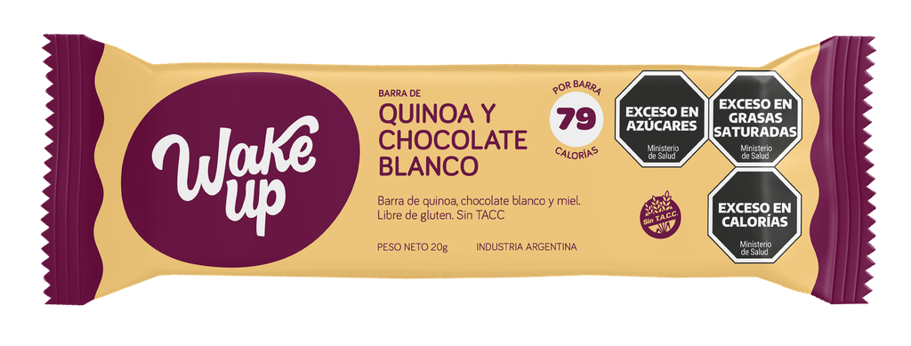 Barra Wake Up Chocolate Blanco x20g (8x18)