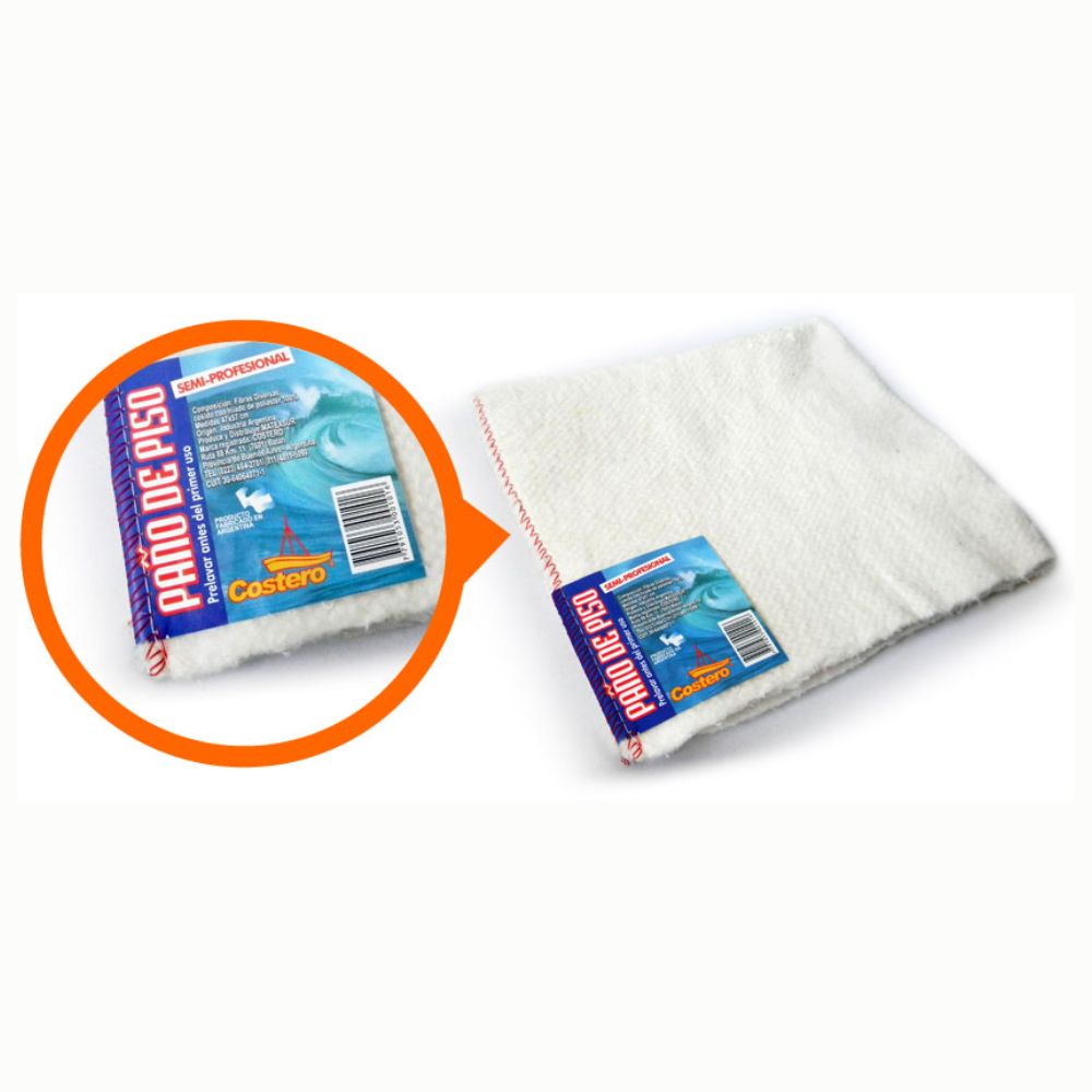 Paño De Piso Blanco Semi Profesional 47x57cm (x60)
