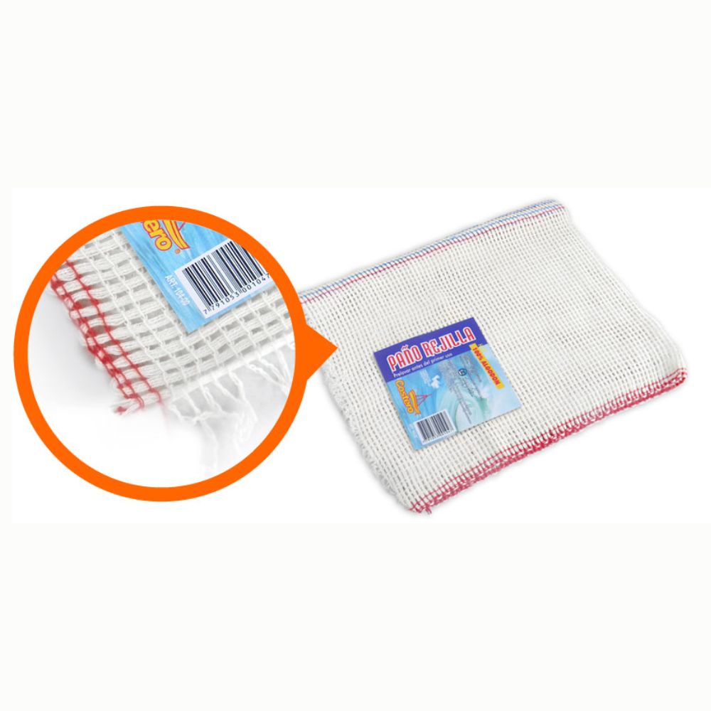 Paño Rejilla Blanco Hilo 40x50cm (x120)