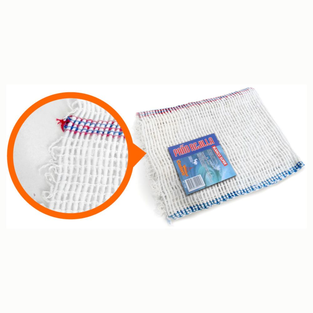 Paño Rejilla Pabilo Crudo 38x50cm (x240)