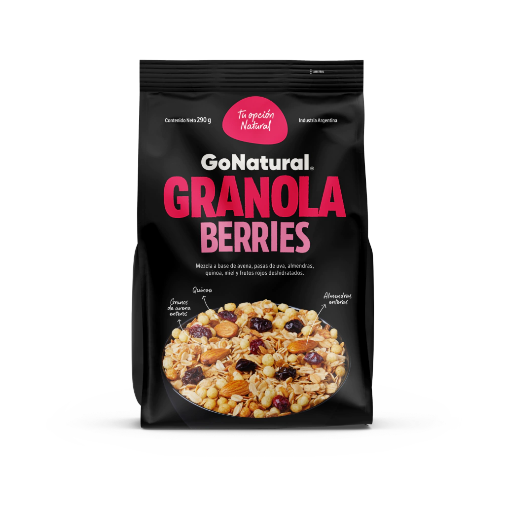 Granola Berries Quinoa Go Natural x290g (x24)