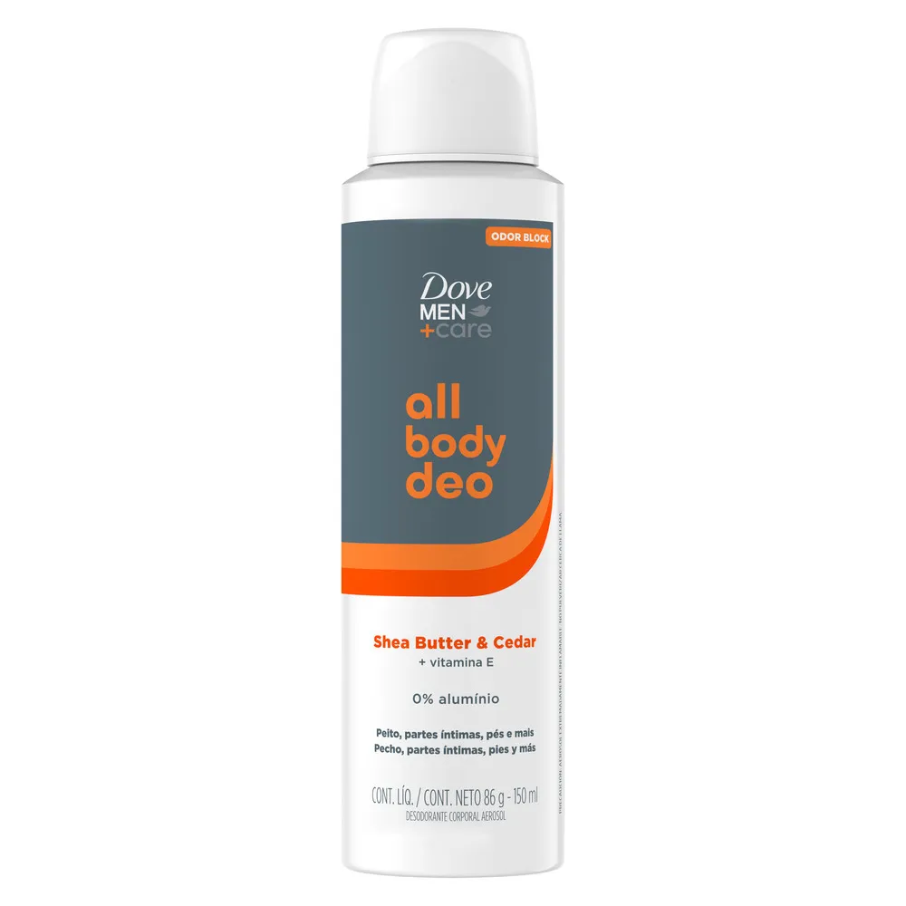Dove Desodorante Men All Body Shea Butter y Cedar x86g (x12)