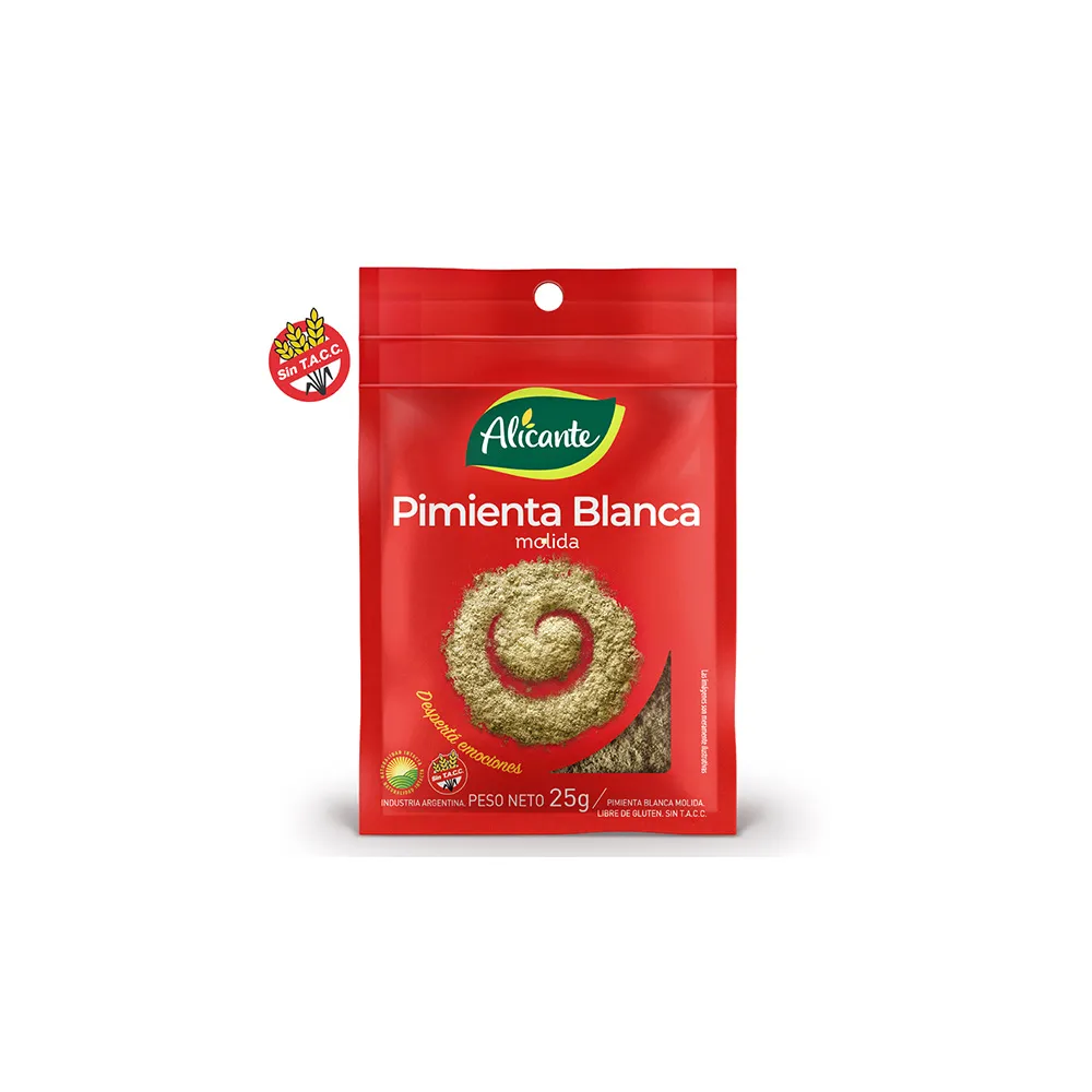 Pimienta Blanca Molida Alicante sin Tacc x25g (x12)