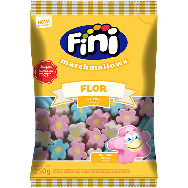 Marshmallows Fini Flor Sabor Vainilla x250g (x12)