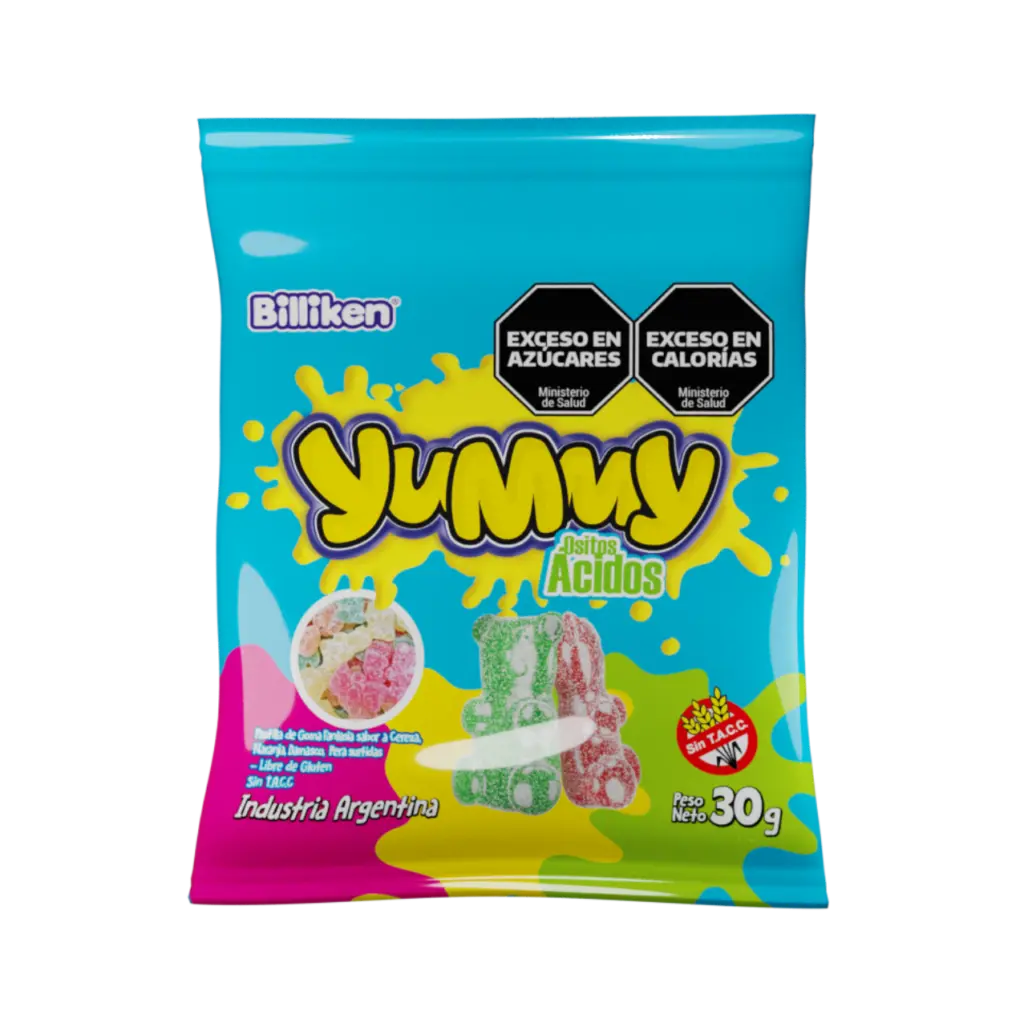 Gomitas Yummy Ositos Ácidos x30g (12x12)