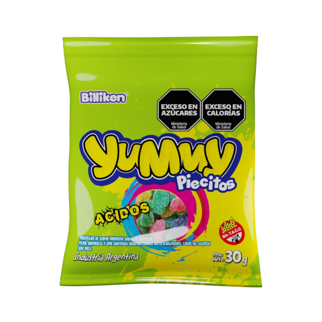 Gomitas Yummy Piecitos Ácidos x30g (12x12)
