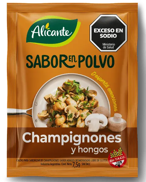 Sabor en Polvo Alicante Champignones/Hongos sin Tacc x7,5g (10x12)