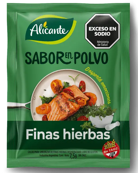 Sabor en Polvo Alicante Finas Hierbas sin Tacc x7,5g (10x12)