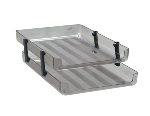 Bandeja Oficio Pizzini 2 Pisos Bisagra Humo (x1)