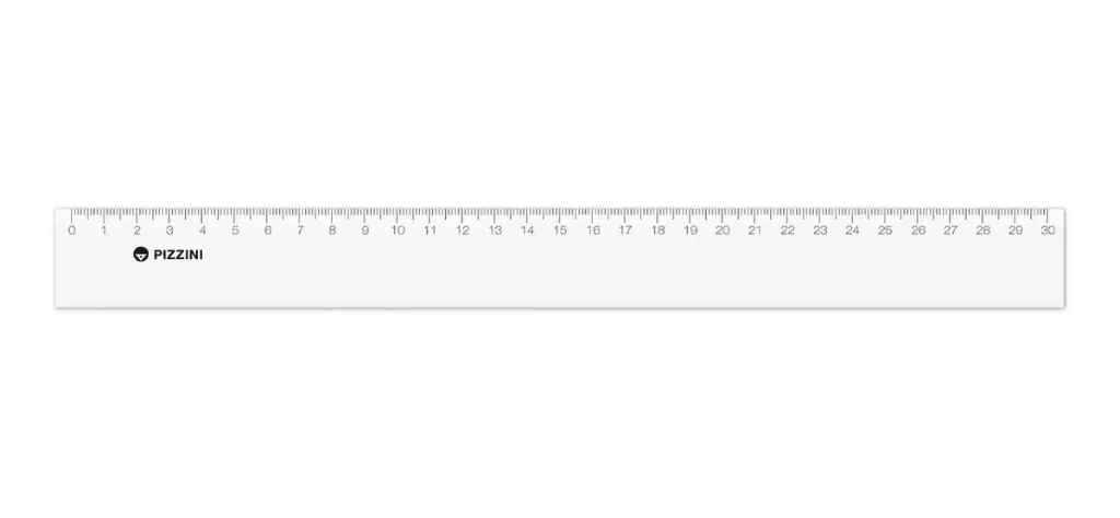 Regla Escolar Pizzini x30cm Cristal (x25)