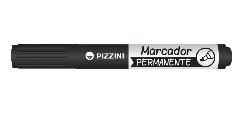 Marcador Permanente Pizzini Punta Bisel (x10)