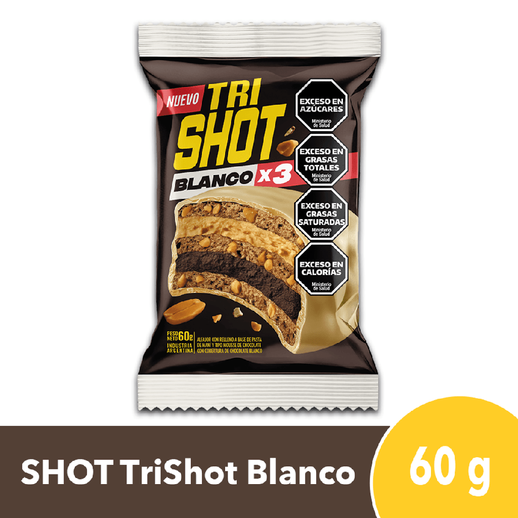 Alfajor Triple Shot Blanco x60g (x36)