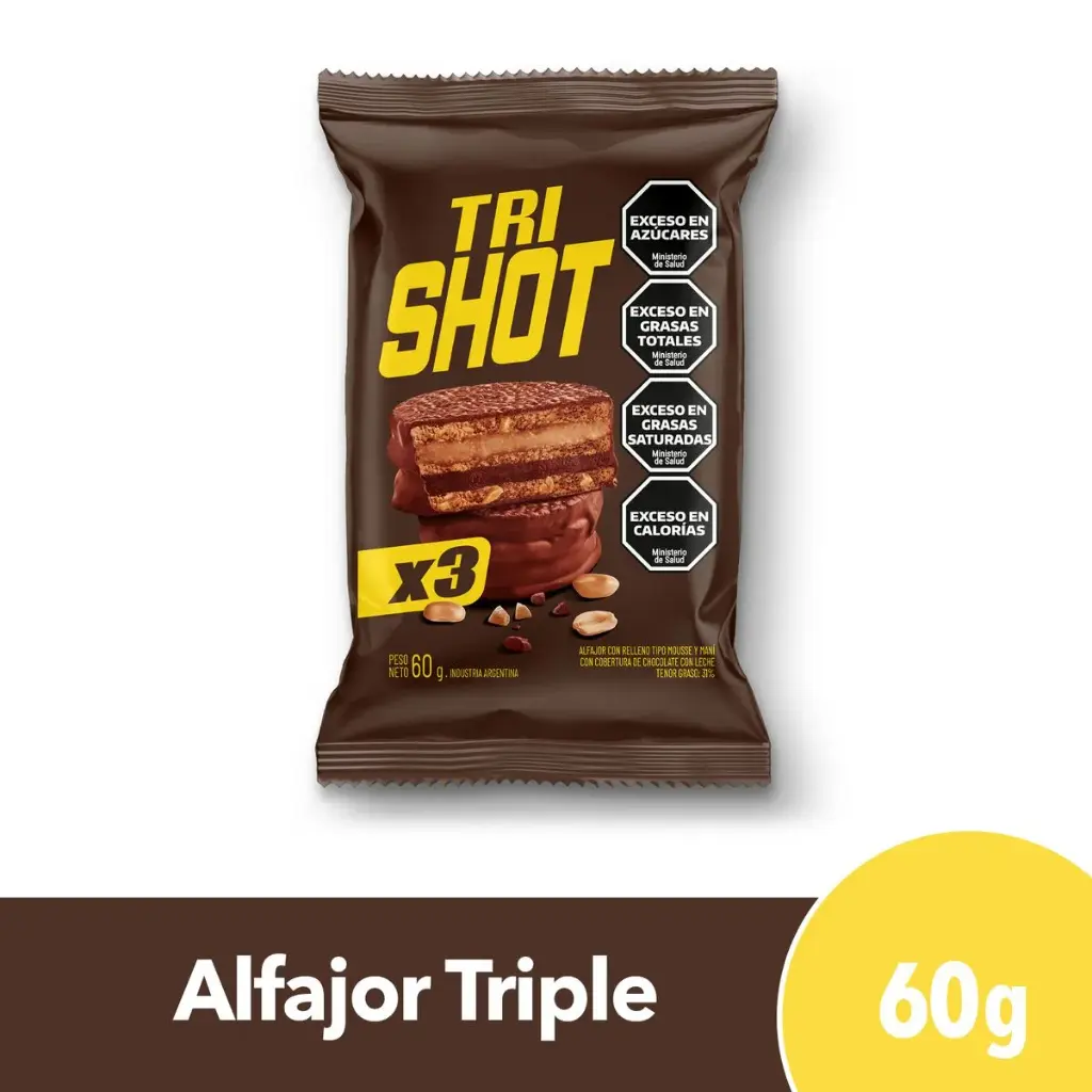 Alfajor Triple Shot x60g (x36)