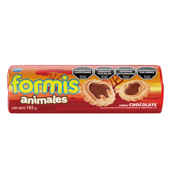 Formis Sabor Vainilla Rellena de Chocolate x102g (x36)