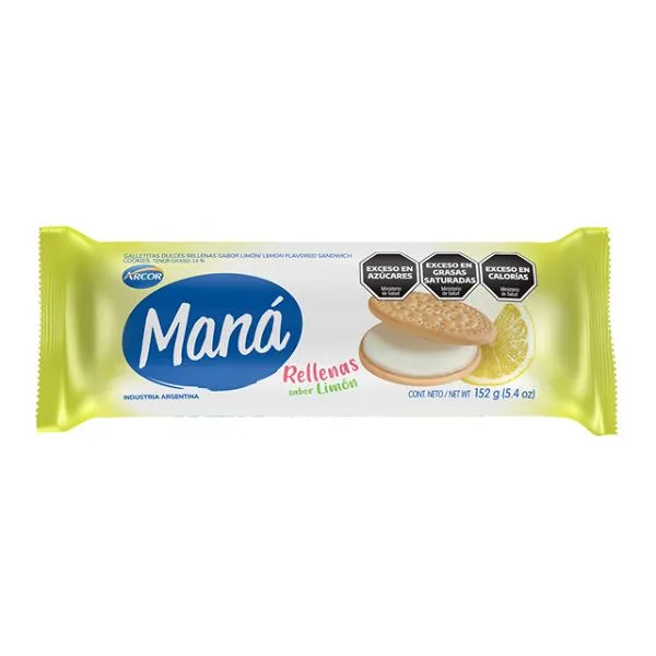 Maná Limón Rellena de Limón x152g (x36)