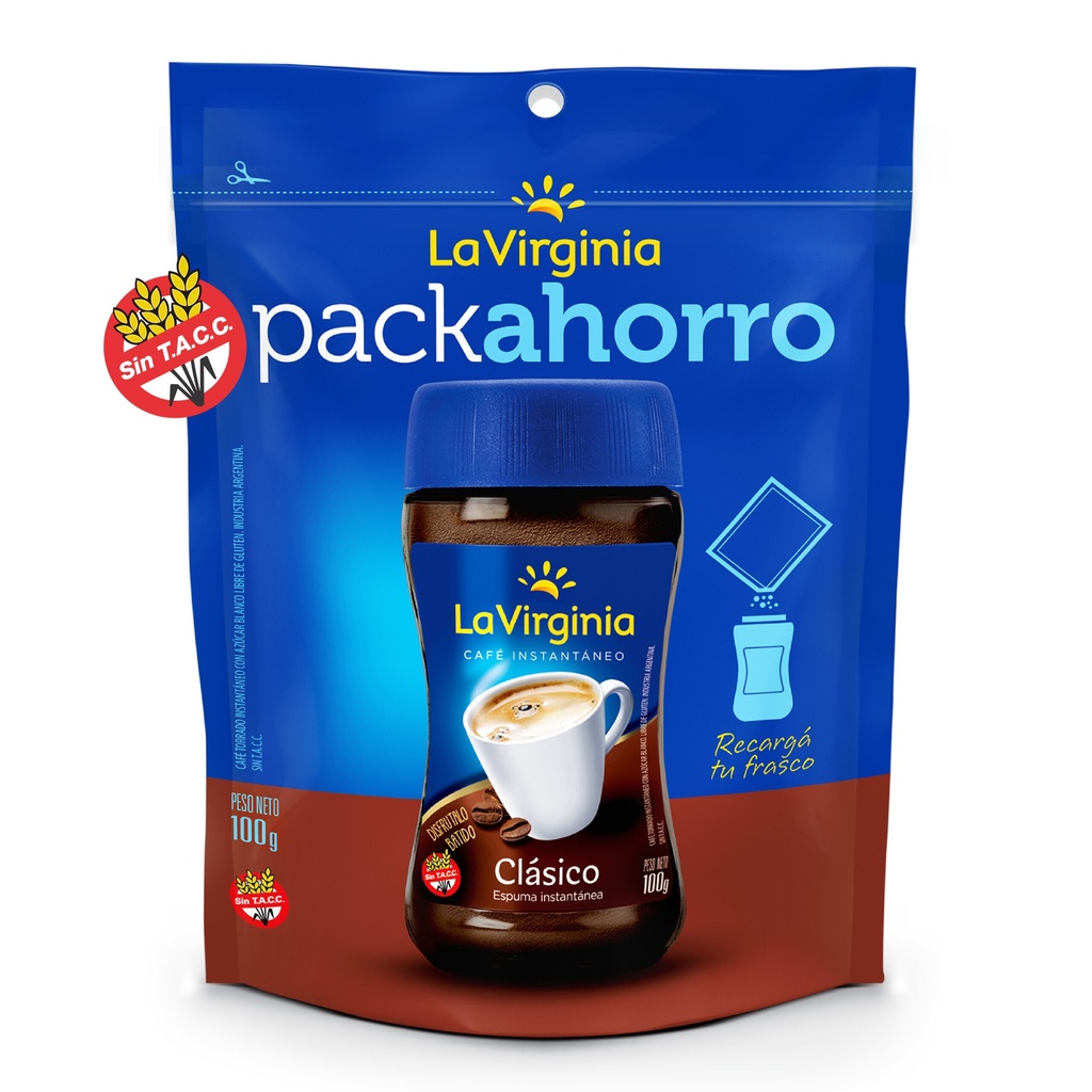 Café Instantáneo Clásico La Virginia D/P x100g (x10)