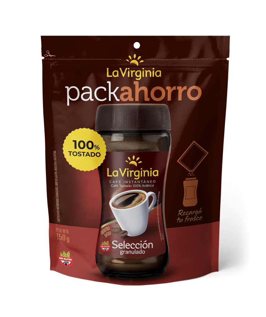 Café Instantáneo Tostado Selección La Virginia D/P x150g (x6)
