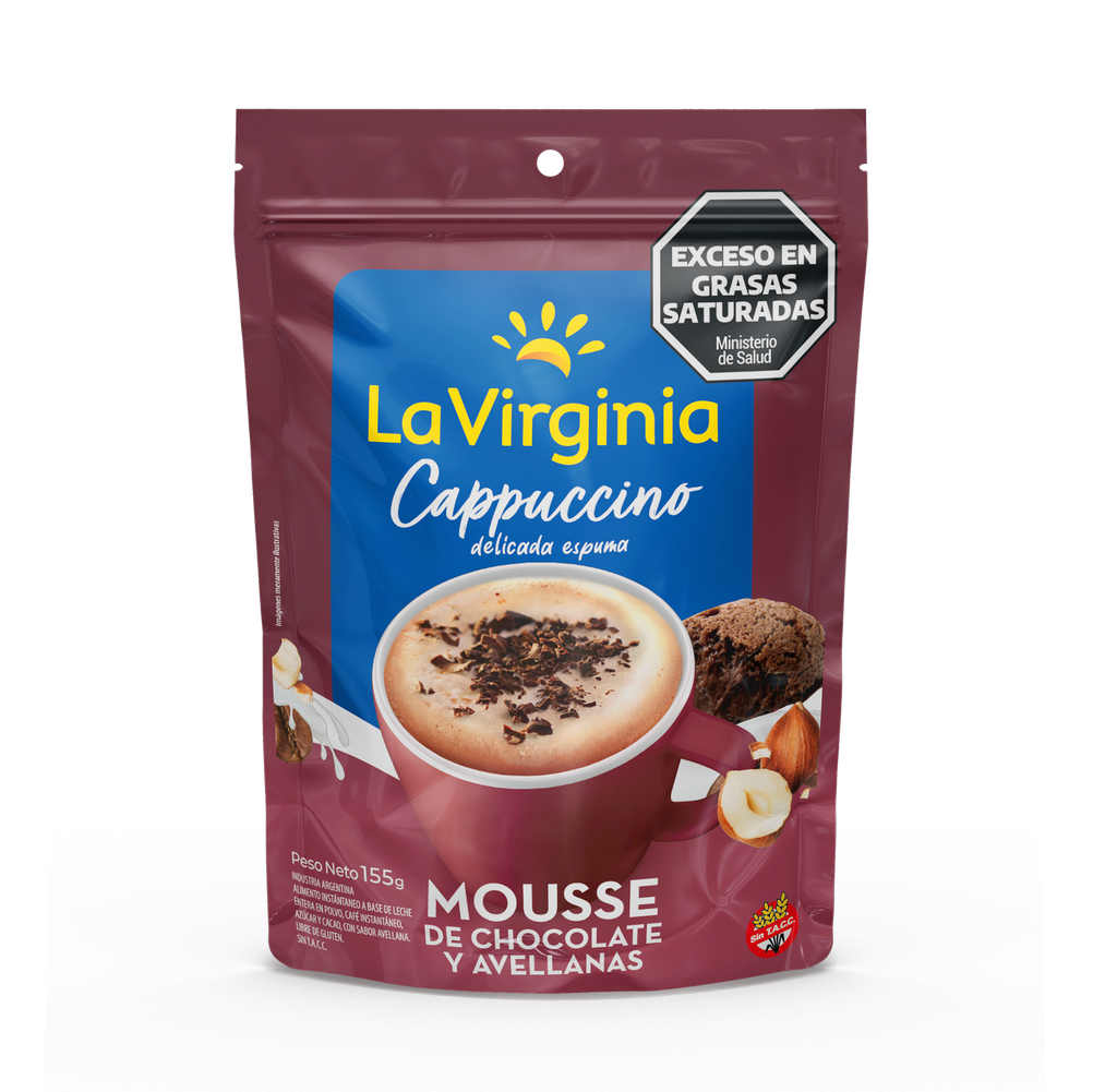 Cappuccino La Virginia Mousse Chocolate y Avellanas D/P x155g (x10)