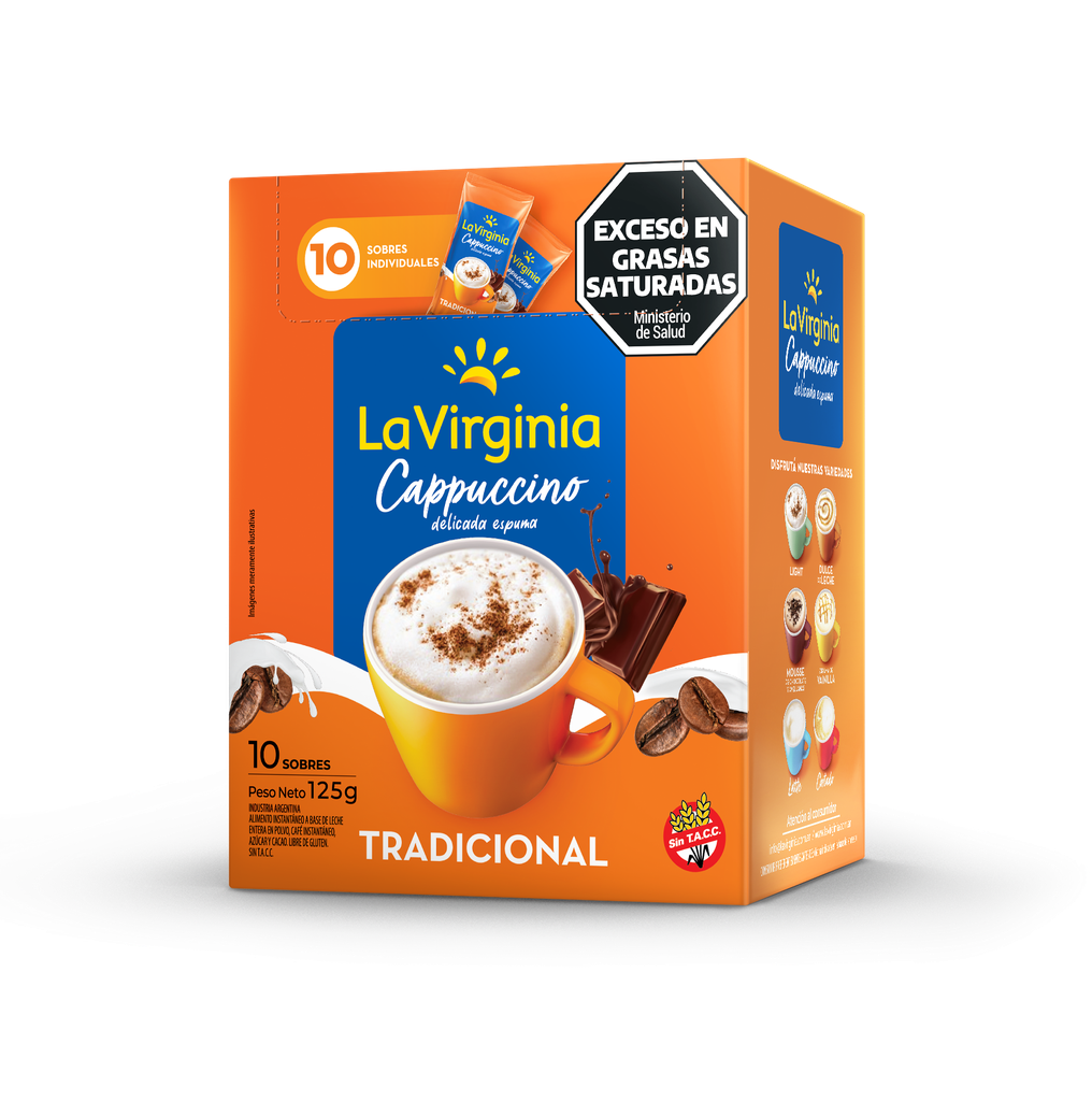 Cappuccino Tradicional En Sobre La Virginia 10x12,5g (x10)