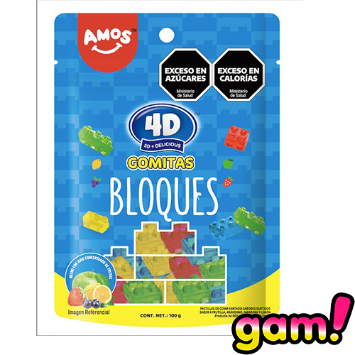 Gomita 4D Amos Bloques Interactivos x100g (12x12)