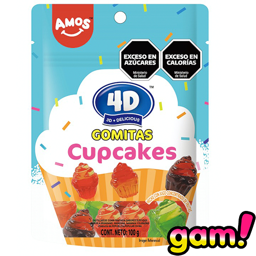 Gomita 4D Amos Cupcakes x100g (12x12)