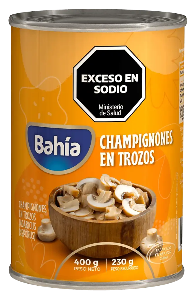 Champigñones en Trozos Bahía x400g (x24)