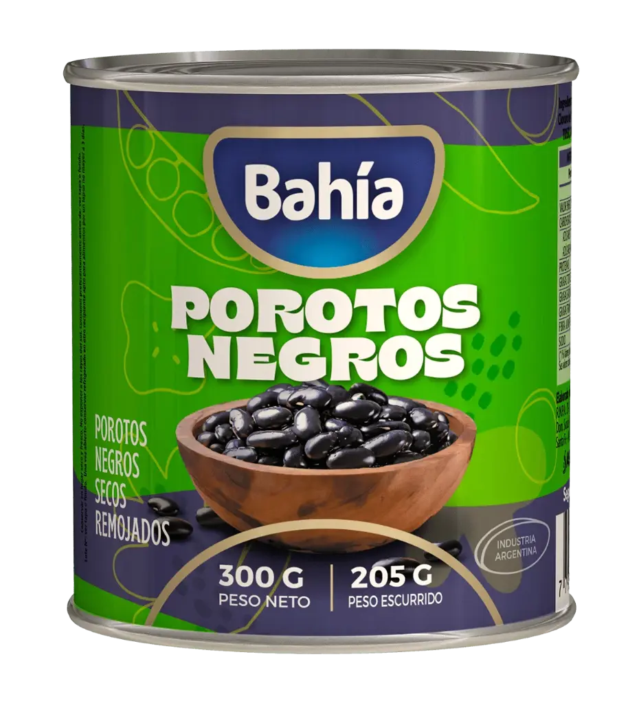 Porotos Negros Secos Remojados Bahía x300g (x24)