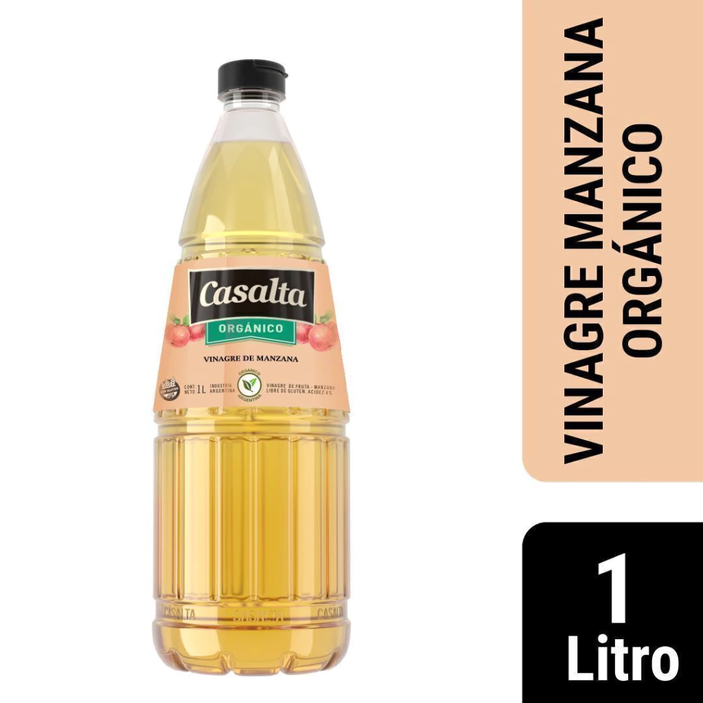 Vinagre de Manzana Orgánico Casalta x1L (x12)