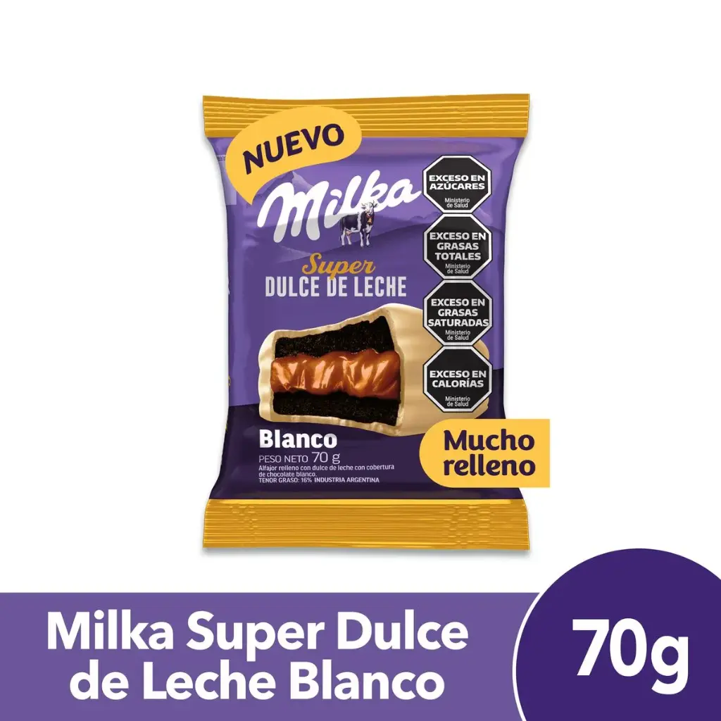 Alfajor Milka Blanco Extra Dulce de Leche x70g (x36)