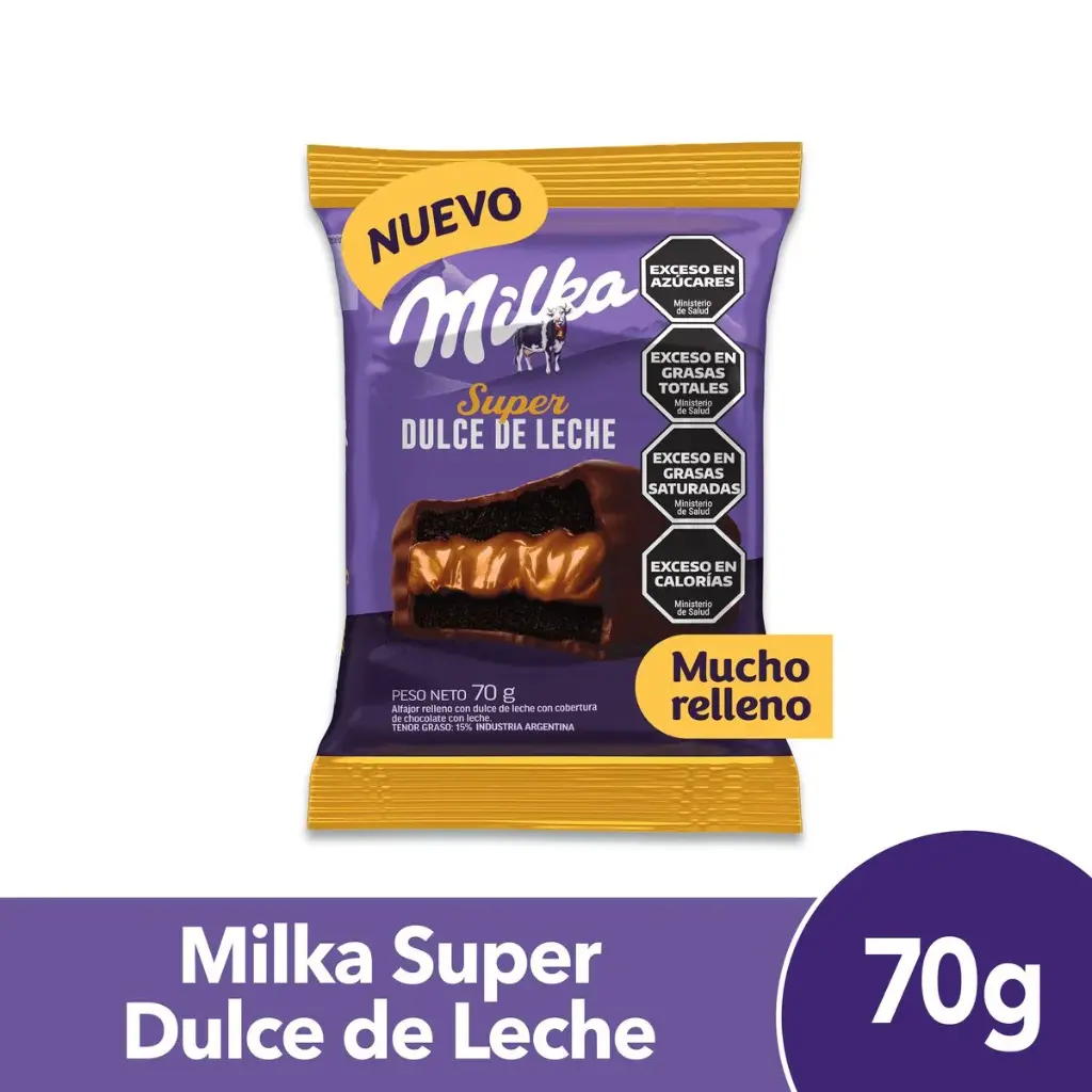 Alfajor Milka Negro Extra Dulce de Leche x70g (x36)