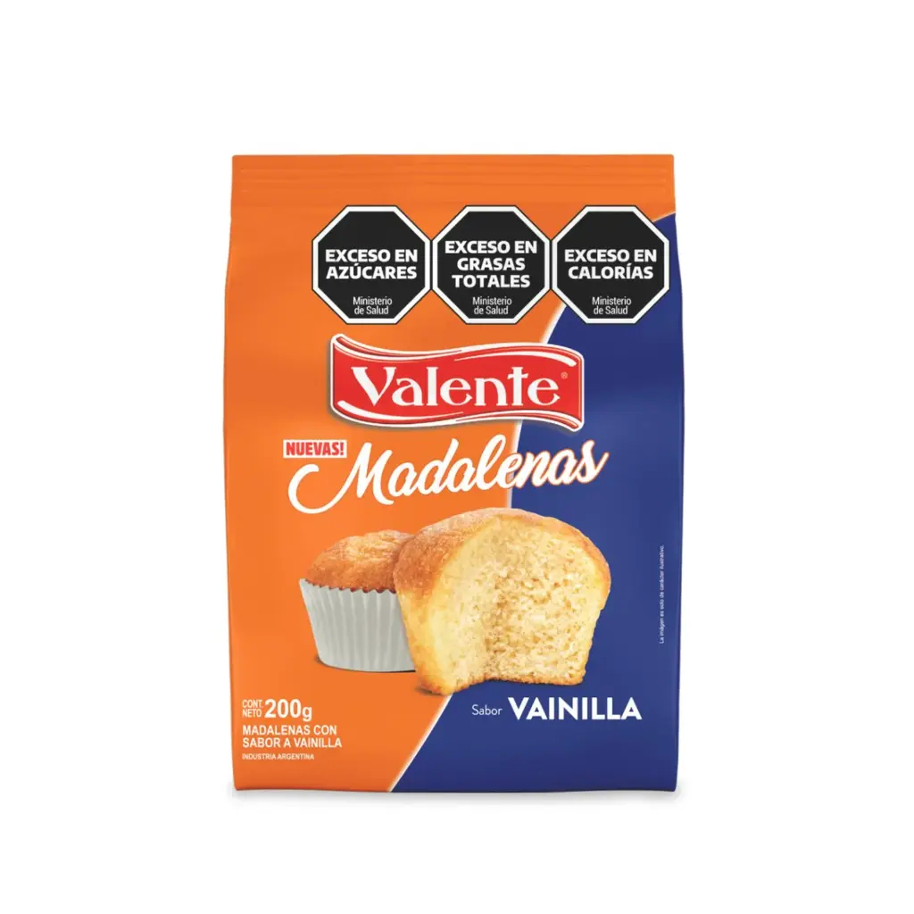 Madalenas Vainilla Valente x200g (x12)