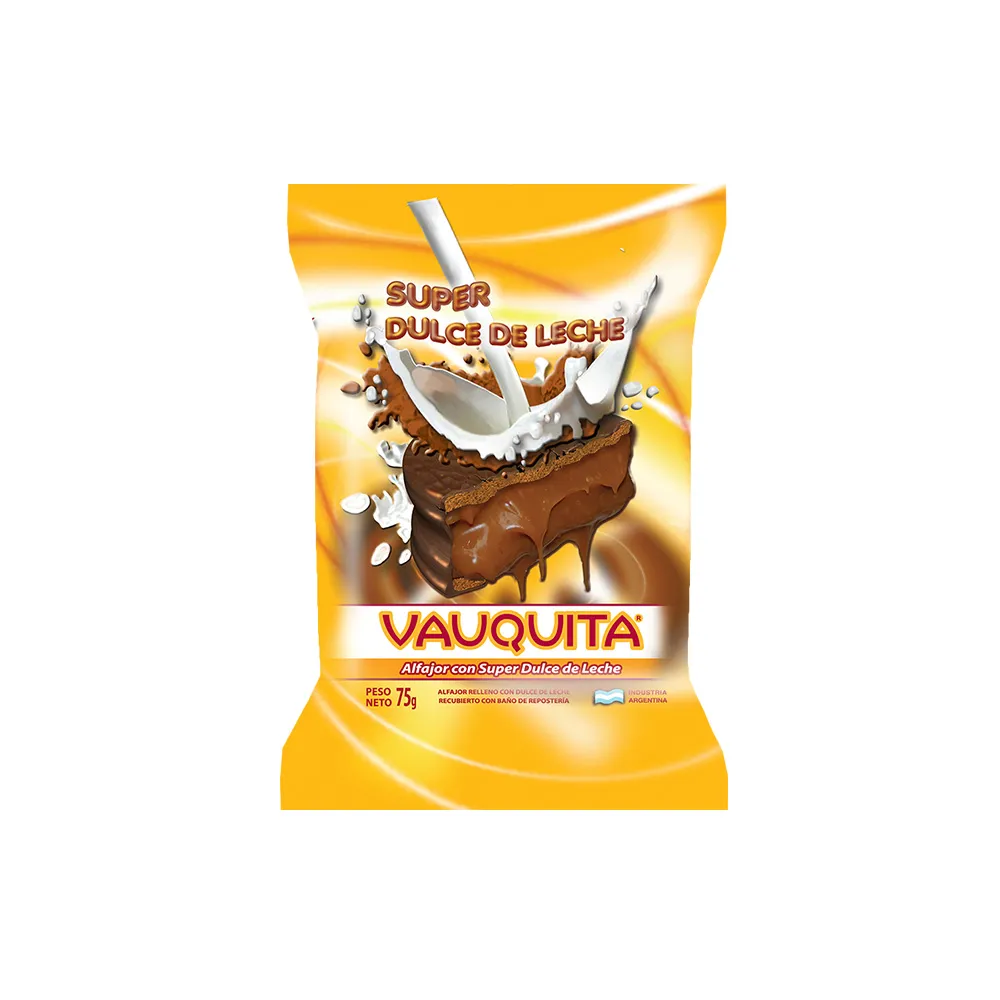 Alfajor Vauquita Super Dulce de Leche x75g (x24)