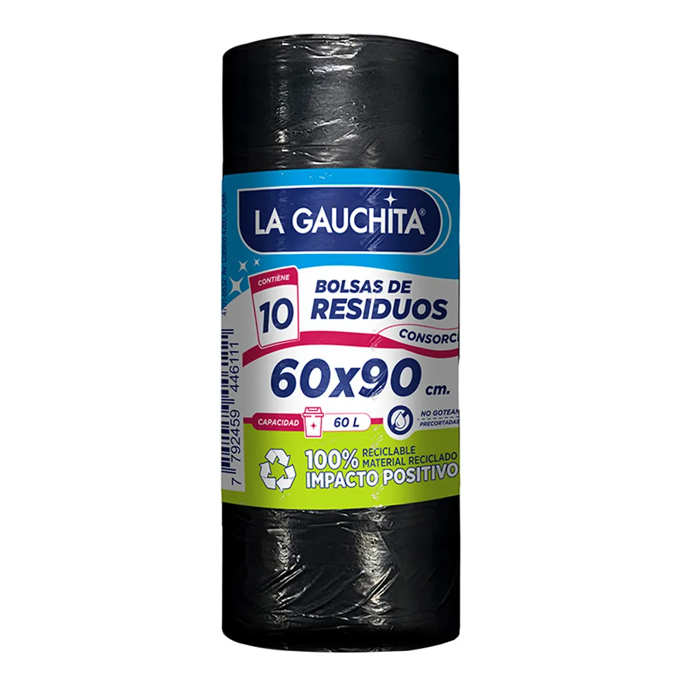 Bolsa Residuo Rollo 60x90 La Gauchita x20u (x20)