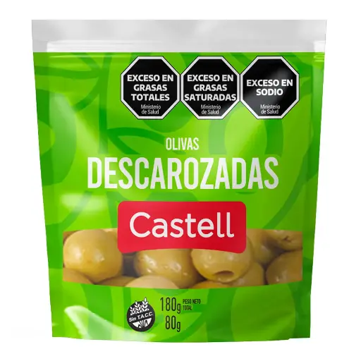 [100837] Aceitunas Verdes Descarozadas Castell D/P x80g (x16)
