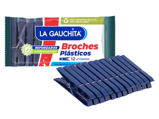 [100912] Broche de Plástico Modelo Italiano x12u (12x12)