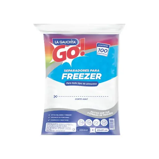 [100922] Separadores Freezer La Gauchita 20cm x 25cm x100u (x20)